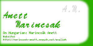 anett marincsak business card